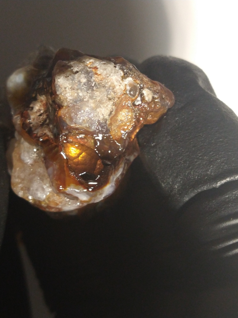 Fire Agate 4 Piece Lot With Some Color